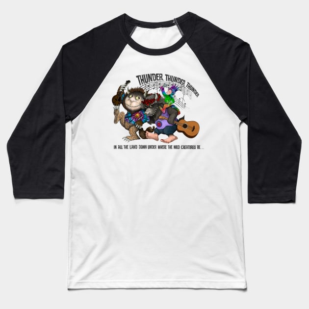 Wild Things/Thunder Baseball T-Shirt by Dowling Art & Design